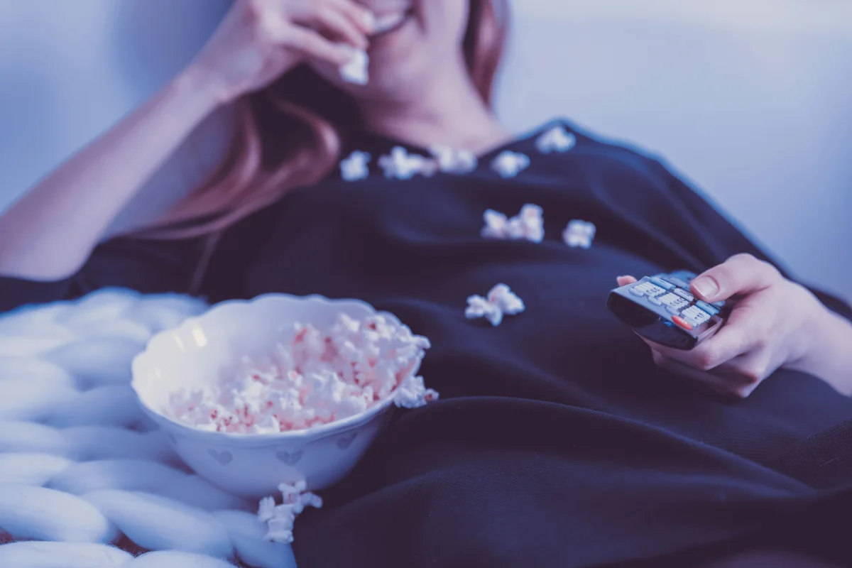 Cinema and popcorn for a relaxed movie evening